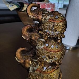 Decorative Gold Elephant Figurine